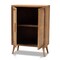 Baxton Studio Alina Oak Finished Wood and Rattan 2-Door Accent Storage Cabinet 162-10554 - alternate 8